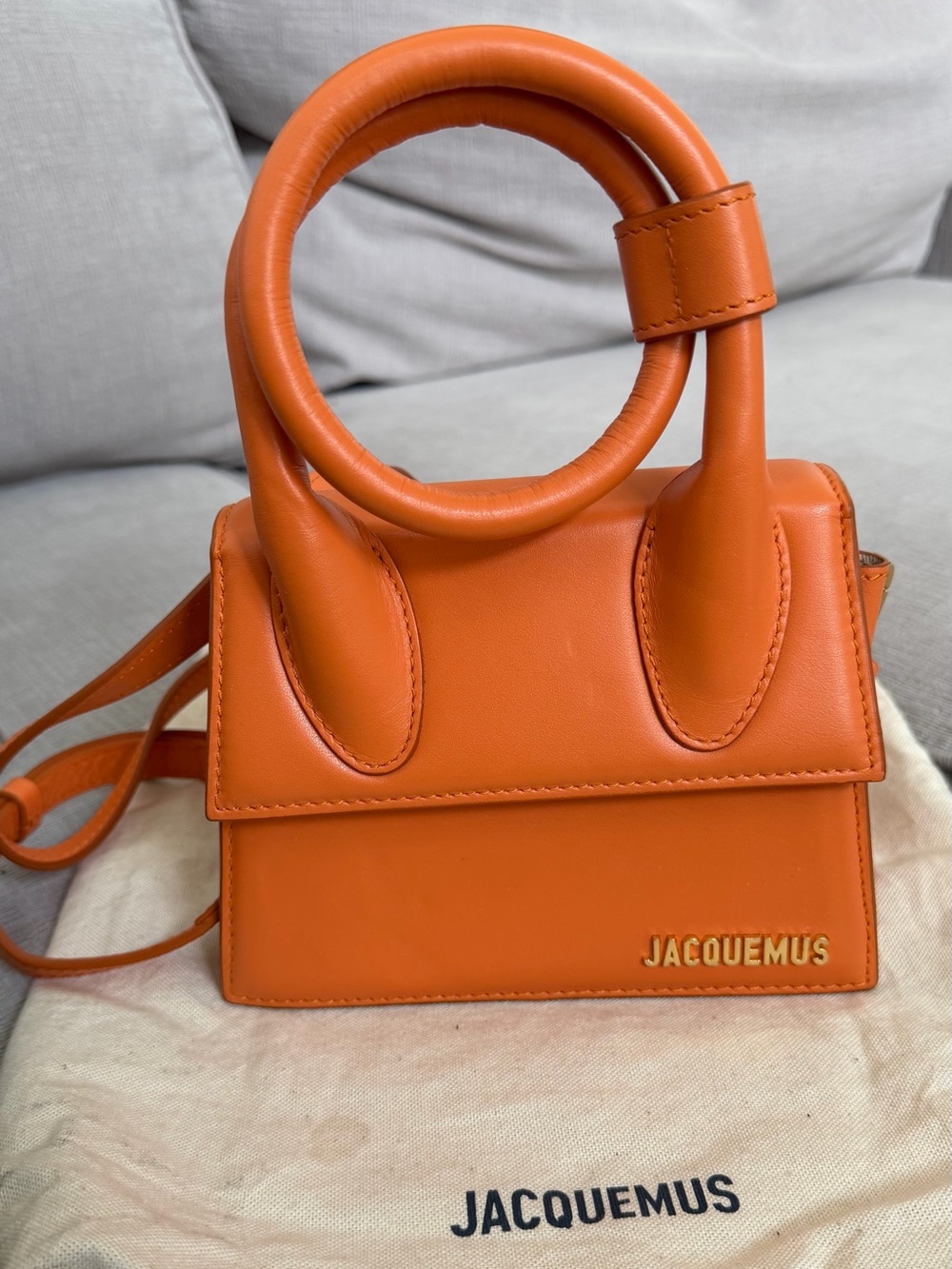 Jacquemus le chiquito noeud Orange bag - Picture 2 of 7
